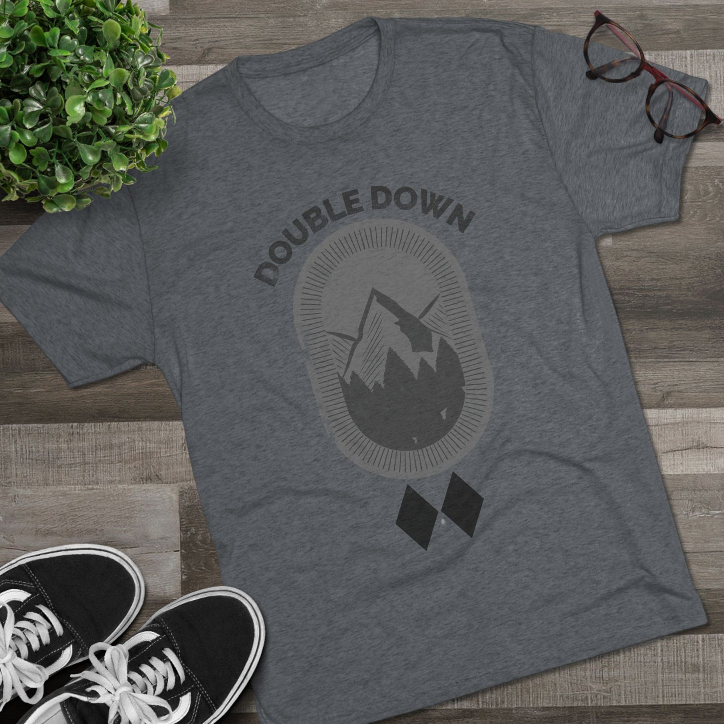 Double Down - Black Diamond Men's Athletic T-shirt