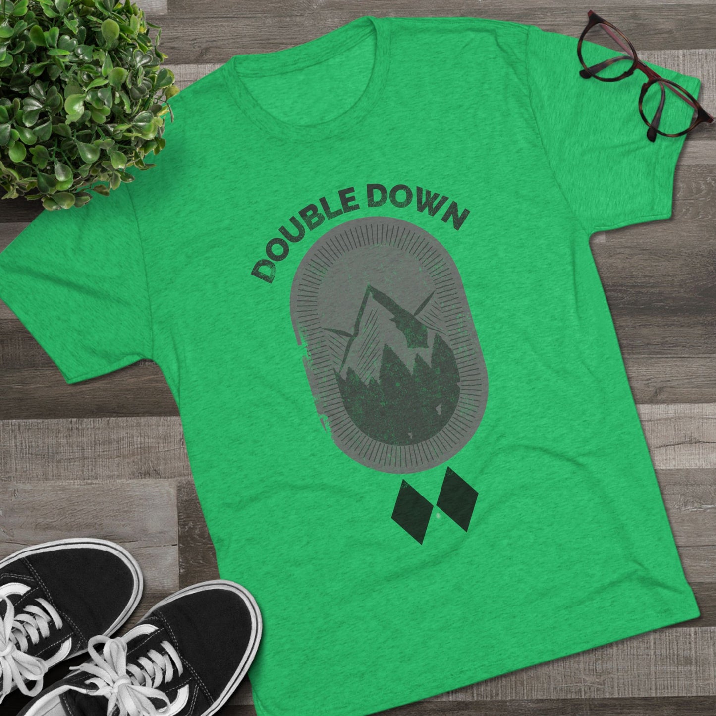 Double Down - Black Diamond Men's Athletic T-shirt