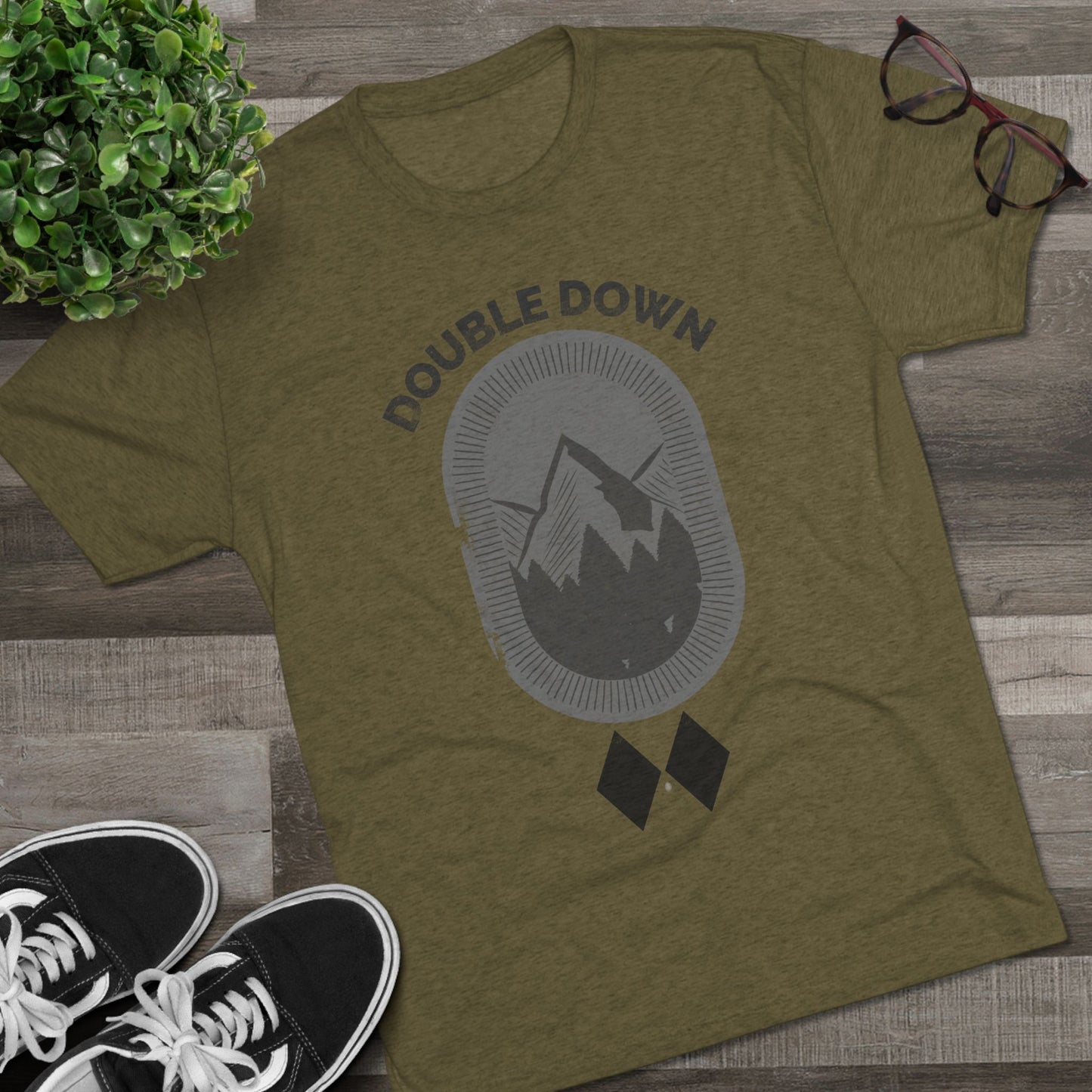 Double Down - Black Diamond Men's Athletic T-shirt